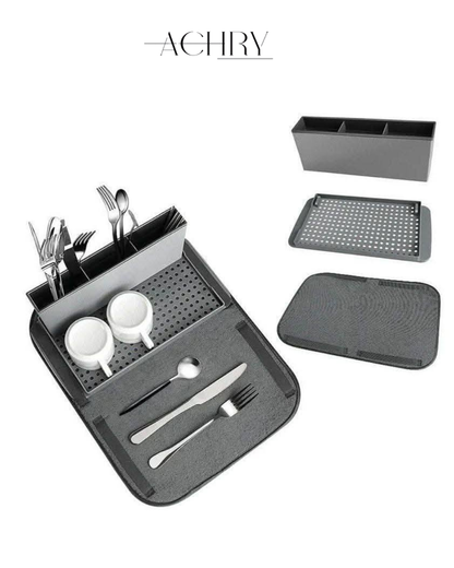 سجادة تنشيف الاواني 2في1