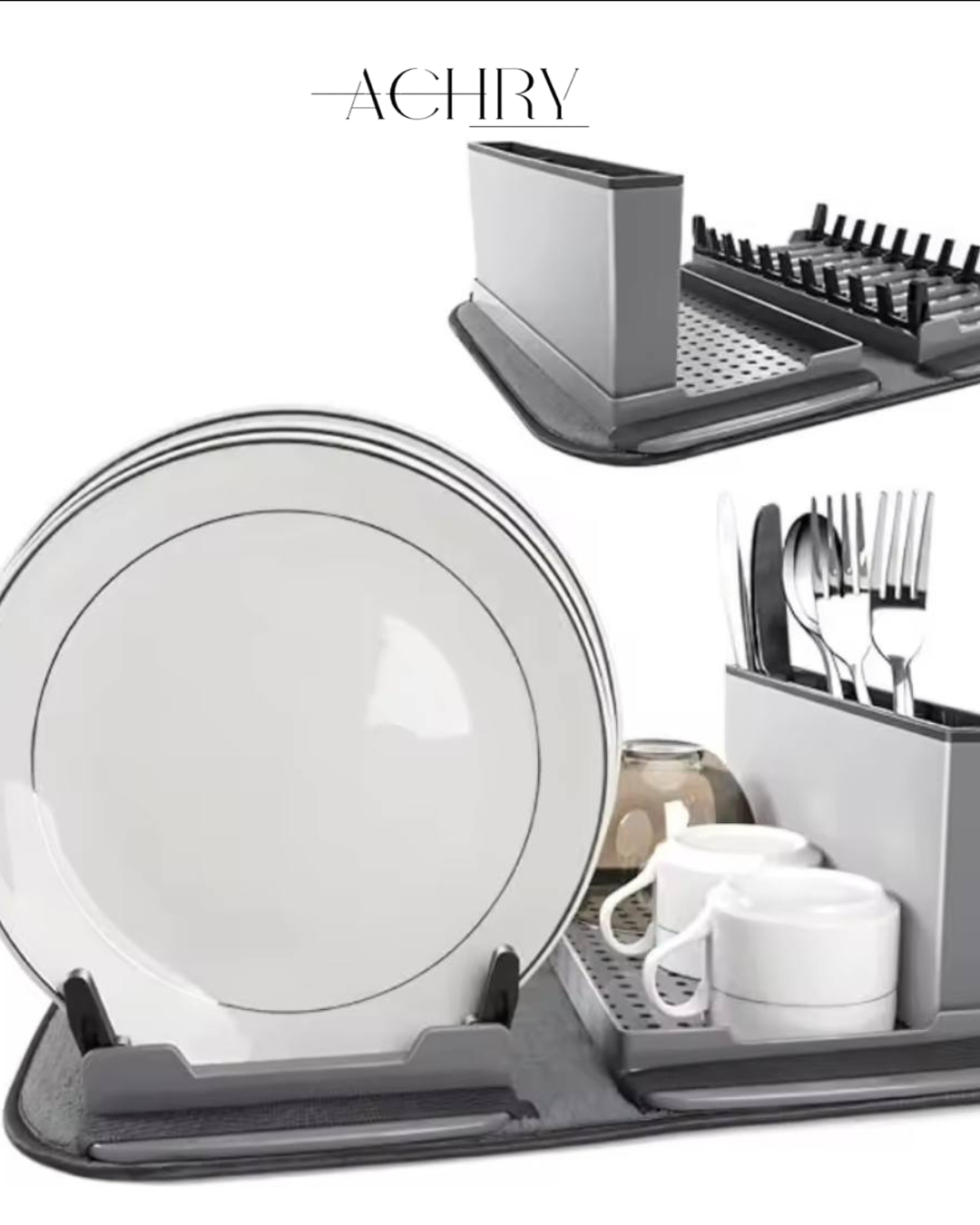 سجادة تنشيف الاواني 2في1